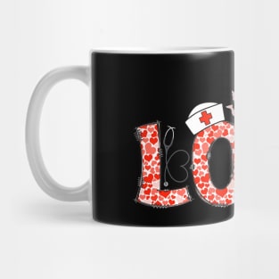 Nurse Valentines " LOVE" Heart Letters Mug